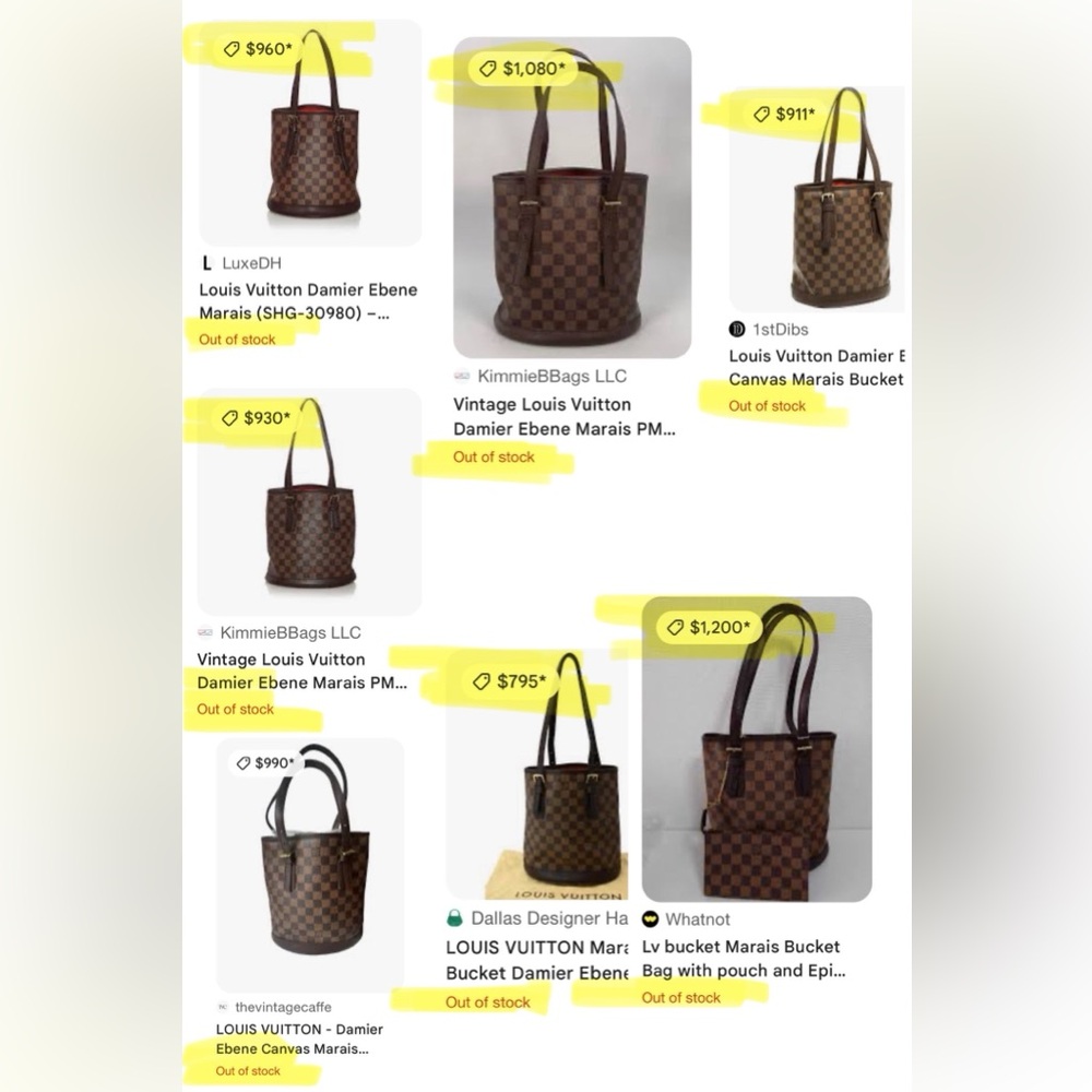 Louis Vuitton Damier Ebene Marais Bucket Bag PM - Picture 15 of 15